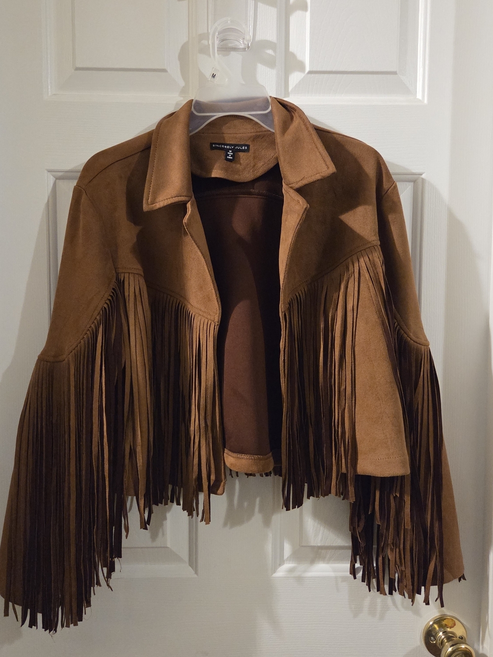 Sincerely Jules Brown Suede Fringe Jacket